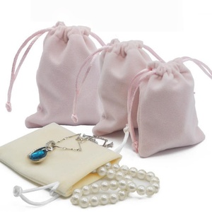 Bolsa y Estuche para Joyería de Terciopelo Ecológico y Duradero con Cordón de Seda, Bolsa para Accesorios de Pendientes, Embalaje de Regalo al por Mayor - Product Image 4