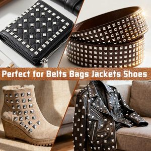 PCS Pyramid <b>Studs</b> For Clothing Leather Metal Square Spikes For DIY Leathercraft Jackets Belts <b>Bags</b> Shoes Metal Punk <b>Stud</b> Rivets - Product Image 4