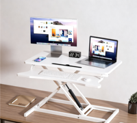 Bureau d'ordinateur réglable en hauteur, extensible, pliable, support de moniteur de bureau, bureau d'étude en bois et acier
