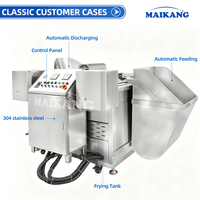 Geavanceerde automatische frietmachine met temperatuurregeling en automatische afvoer voor aardappelchips, cassave, yam en uien.