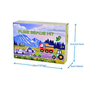 2025 mainan kerajinan dinosaurus kualitas tinggi baru 2500 buah 5mm 24 warna DIY Kit edukasi JLT bahan PE mencair panas - Product Image 4