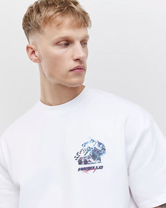 T-shirts personnalisés pour hommes grande taille, anti-froissement, anti-boulochage, jersey ajusté, longueur courte, col rond, imprimés à l'écran - Product Image 4