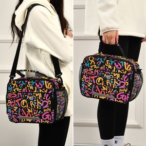 Low Moq Graffiti Print Waterproof <b>Insulated</b> Thermal Bento Cooler Bag Nylon Food-Safe Children Cartoon Kids <b>Lunch</b> Bag - Product Image 3