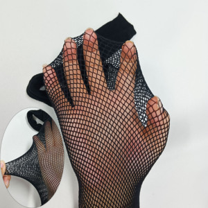 Collants résille noirs ultra-fins et sexy pour femme, à maille fine, haute élasticité, sans couture, ajourés, pour le quotidien et les soirées en club - Product Image 6