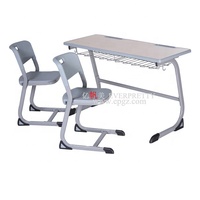 Ensemble bureau et chaise pour étudiant Ensemble bureau et chaise pour double étudiant Table de lecture Meubles éducatifs Plastique PP abattre