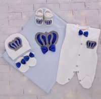 Grosir Pabrik/OEM Jumpsuit Bayi Berkaki, Romper Bayi Baru Lahir Set Selimut, Baju Bayi Lengan Panjang, Kustomisasi