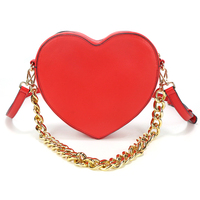 Sac à main en forme de cœur pour la Saint-Valentin, mini sac de luxe pour femme de marque célèbre, sac à bandoulière en cuir PU en forme de cœur