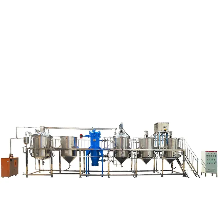 Équipement de machine de raffinage d'huile comestible pour usine de pétrole ligne de production de raffinage d'huile de tournesol brut