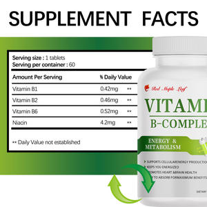 Complexe de vitamines B en comprimés - 8 vitamines B (<span class=keywords><strong>B1</strong></span>/B2/B6/B12), soutien énergétique, approvisionnement en vrac certifié GMP - Product Image 4
