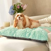Couverture pour chien à prix abordable, chaude et épaisse, douce et relaxante pour animaux de compagnie, en peluche longue, rectangulaire, utilisable en toutes saisons, tapis-lit pour chien
