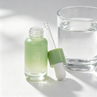 Emballage cosmétique pour soins de la peau avec flacon de toner, flacon de lotion, flacon de sérum, fabricant de flacons en verre avec compte-gouttes rechargeables