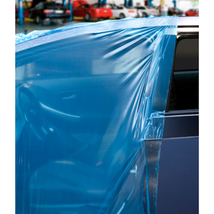 Film de protection auto-adhésif bleu 24 pouces x 165 pieds, haute résistance 75 microns, résistant aux intempéries, pour vitres de voitures endommagées - Product Image 5