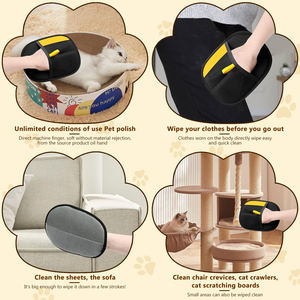 Plastic Pet Grooming Deshedding Glove Hair Removal and Cleaning for Cat Beds Sofas and Clothes <b>Mat</b> - Product Image 4