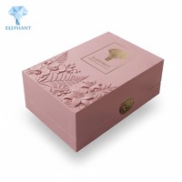 Boîte cadeau de luxe en carton rigide avec logo personnalisé imprimé, couvercle et base, boîte à col surélevé pour parfum, huile essentielle, cadeau