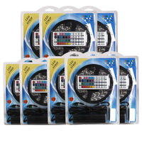 Bande lumineuse LED 54/60 LED, télécommande 24/44 touches, 5050 5V 12V, kit de bande lumineuse LED RGB
