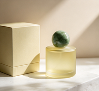 Flacon de parfum cylindrique en verre dépoli personnalisé de 30 ml, 50 ml, 100 ml, avec bouchon rond à clipser, flacon échantillon à vaporisation fine