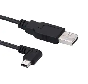 Cable USB 3M USB A a Mini B, Cable de carga de sincronización de datos de 90 grados, Clips de cableado para Nextbase Dash Cam, navegador GPS para coche DVR