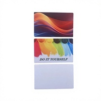 Feuille acrylique transparente PET vierge pour sublimation, carte de visite, film de transfert thermique, matériau plastique souple pour artisanat