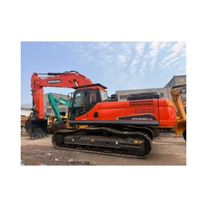 Excavatrice sur chenilles hydraulique Doosan DX340 d'occasion d'origine coréenne, faible nombre d'heures de travail, pour la construction routière municipale - Product Image 1