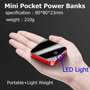 Ưu Đãi Đặc Biệt 2.1A Sạc Nhanh USB Loại C Mini Square Powerbank 10000MAh Ngân Hàng Điện Cầm Tay Với Đèn Pin <span class=keywords><strong>Led</strong></span> - Product Image 3