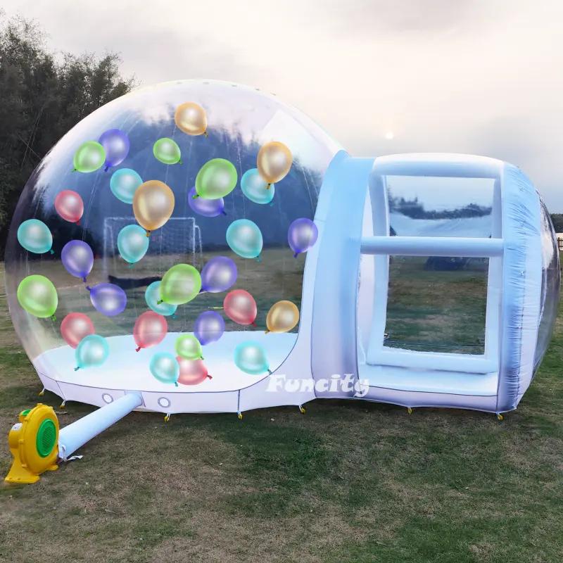 Nhà Máy Giá không mùi TPU Chất liệu Inflatable trong suốt Dome rõ ràng Inflatable bong bóng Nhà cho cắm trại