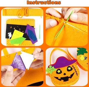 Bolsas de regalo de Halloween de fieltro para niños, bolsas de dulces para trucos o tratar, suministros para fiesta de Halloween - Product Image 2