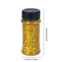 2oz Bouteille Couleur Printemps Artisanat Holographique Néon Bloc Mixte Chunky Poudre Paillettes pour Cadeau Décoration de Noël 24 Couleurs par Set