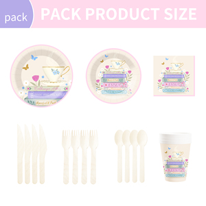 DAMAI New Customized Design Geometric Theme <b>Disposable</b> Dessert Dinner Paper Plates Cups Napkin Tableware Set for Back to School - Product Image 6