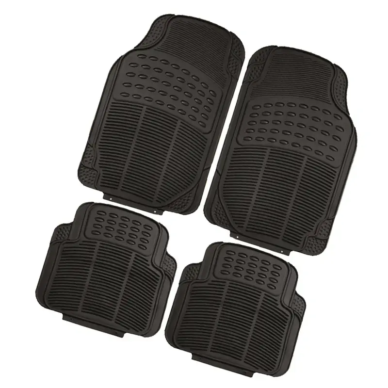 Tapete universal antiderrapante para carro, conjunto de tapetes de carro de borracha pvc