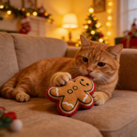 Grenzüberschreitendes Weihnachts-Plüsch-Katzenspielzeug mit Katzenminze, Elch- und Baumdesign für interaktive Zahnreinigung und Langeweile-Linderung