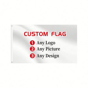 Banderas Personalizadas de Poliéster 100D de Primera Calidad, Mejor Precio, Cualquier Diseño de Logotipo, Tamaño, Troquelado, Impresión a Doble Cara - Product Image 1