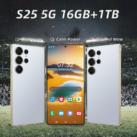 Smartphone Android 14 5G AI Original Marque S25 2025, Octa Core, 16+1 To, Écran OLED HD 60Hz, Caméra 108MP, Charge Rapide 65W, Version Espagnole