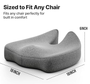 Coussin de siège pour chaise de bureau, pour le travail, la maison, la conduite, en mousse à mémoire de forme, soulagement de la pression sciatique, coussin de chaise de bureau - Product Image 5