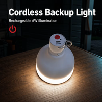 Lampe LED suspendue rechargeable à l'énergie solaire portable 6W, lumière blanche froide 6000K, lampe de secours