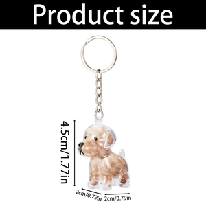 Pendentif porte-clés capsule transparente pour poils d'animaux, souvenir commémoratif, mini pendentif de conservation des poils de chien, style Kawaii - Product Image 2