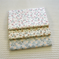 Plante fleur série coton sergé imprimé tissu literie vêtements faits à la main nappe tissu décoratif