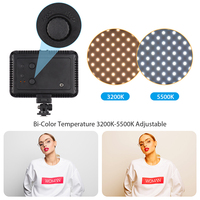 Kit de lumière vidéo de Studio LED 22W, lumière de remplissage de caméra avec support de pince C pour l'enregistrement vidéo de jeu