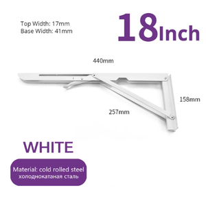 Suporte de aço inoxidável dobrável tipo K <span class=keywords><strong>para</strong></span> montagem na parede, prateleira de metal, suportes de mesa dobráveis - Product Image 5