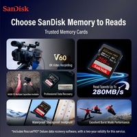 Untuk Kartu Memori SD 256GB V60 U3 C10 Kecepatan Tinggi 6K Video Perekaman Berkelanjutan untuk Profesional