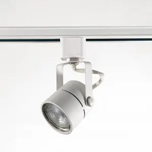 Cylindre monté en surface Spot de rail réglable 1 phase 2 fils Lampe sur rail en aluminium Downlight rotatif à 360 degrés GU10 Track Light