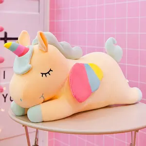 DL6524 High quality plush soft toy unicorn stuffed animal cute pink unicorn plush pillow