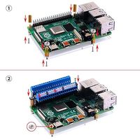 Placa de Expansión Micro GPIO, Módulo de Placa de Conexión con Bloque de Terminales Micro para Raspberry Pi 4B/3B+/3B/2B