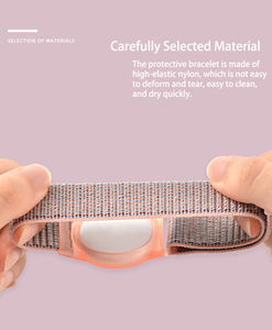 Funda para <span class=keywords><strong>Apple</strong></span> <span class=keywords><strong>AirTag</strong></span>, pulsera con soporte de etiqueta de aire para niños, antipérdida, rastreadores GPS, funda para ancianos - Product Image 3