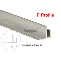 1.25m 2.5m de long par pièce de profil de plafond en aluminium H sans bande de décoration pour film de plafond extensible en PVC