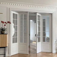 DEEZON - Puertas Francesas Corredizas Modernas de Aluminio y Vidrio para Interiores, con Arco, para Dormitorio y Sala de Estar