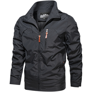 Chaqueta de hombre ligera cortavientos al por mayor con cremallera suave de gran tamaño para hombre - Product Image 1