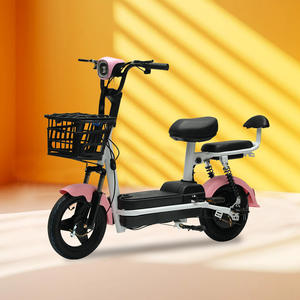 Vélo électrique pour adultes en acier à haute teneur en carbone, 14 pouces, 2 <span class=keywords><strong>places</strong></span>, batterie au plomb-acide, 55-65 km, 48V 350W, vélo électrique, vélo électrique - Product Image 4