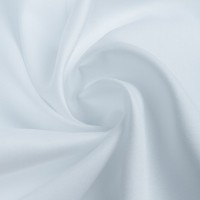 Tissu sergé fin 80s/2 en jacquard peigné CVC 80 % coton 20 % polyester, finition ammoniac liquide, entretien facile, blanc, pour tenue décontractée professionnelle