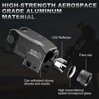 Lampe torche tactique LED 150 lumens avec viseur laser rouge, batterie et chargeur USB