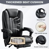 VANBOW Prêt à expédier Chaise de bureau exécutive ergonomique en cuir confortable avec massage par vibration et fonction chauffante